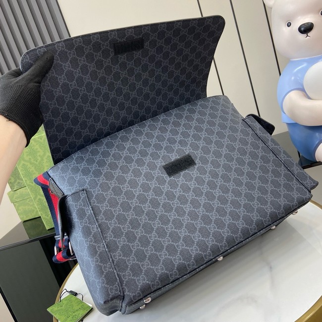 Gucci Messenger Diaper Bag GG Plus 211131 black