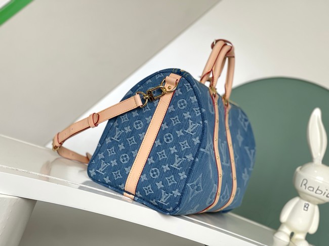 Louis Vuitton Keepall Bandouliere 45 NEW M24315 Denim Blue