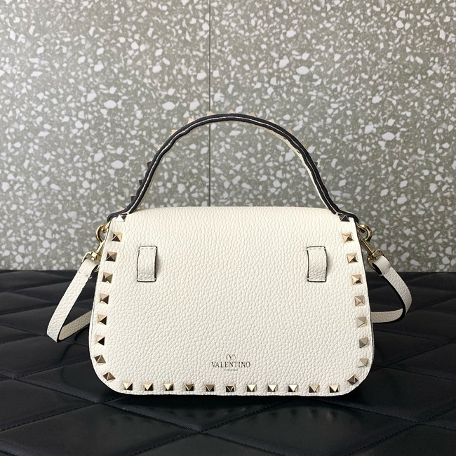 VALENTINO GARAVANI Loco Calf leather bag 0345 white