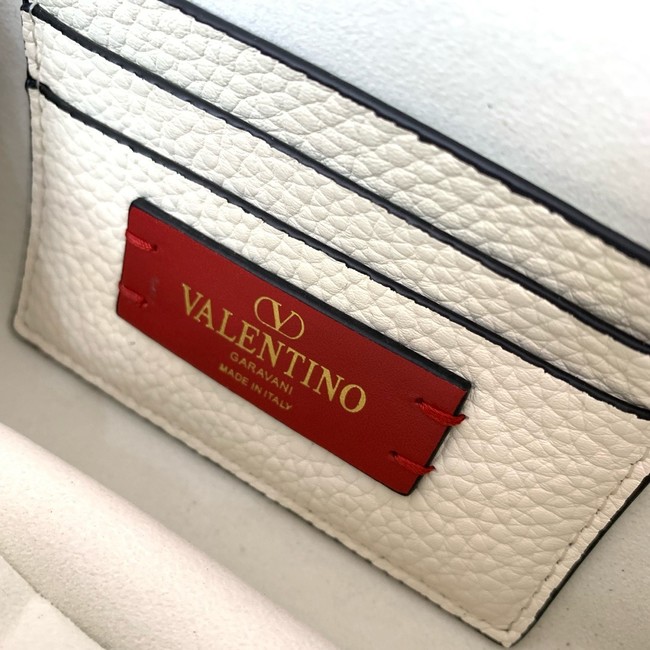 VALENTINO GARAVANI Loco Calf leather bag 0345 white