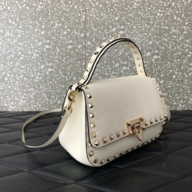 VALENTINO GARAVANI Loco Calf leather bag 0345 white