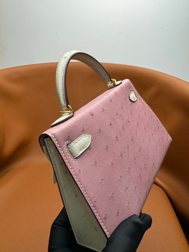 Hermes Kelly 19cm Shoulder Bags Ostrich skin KL6620-14