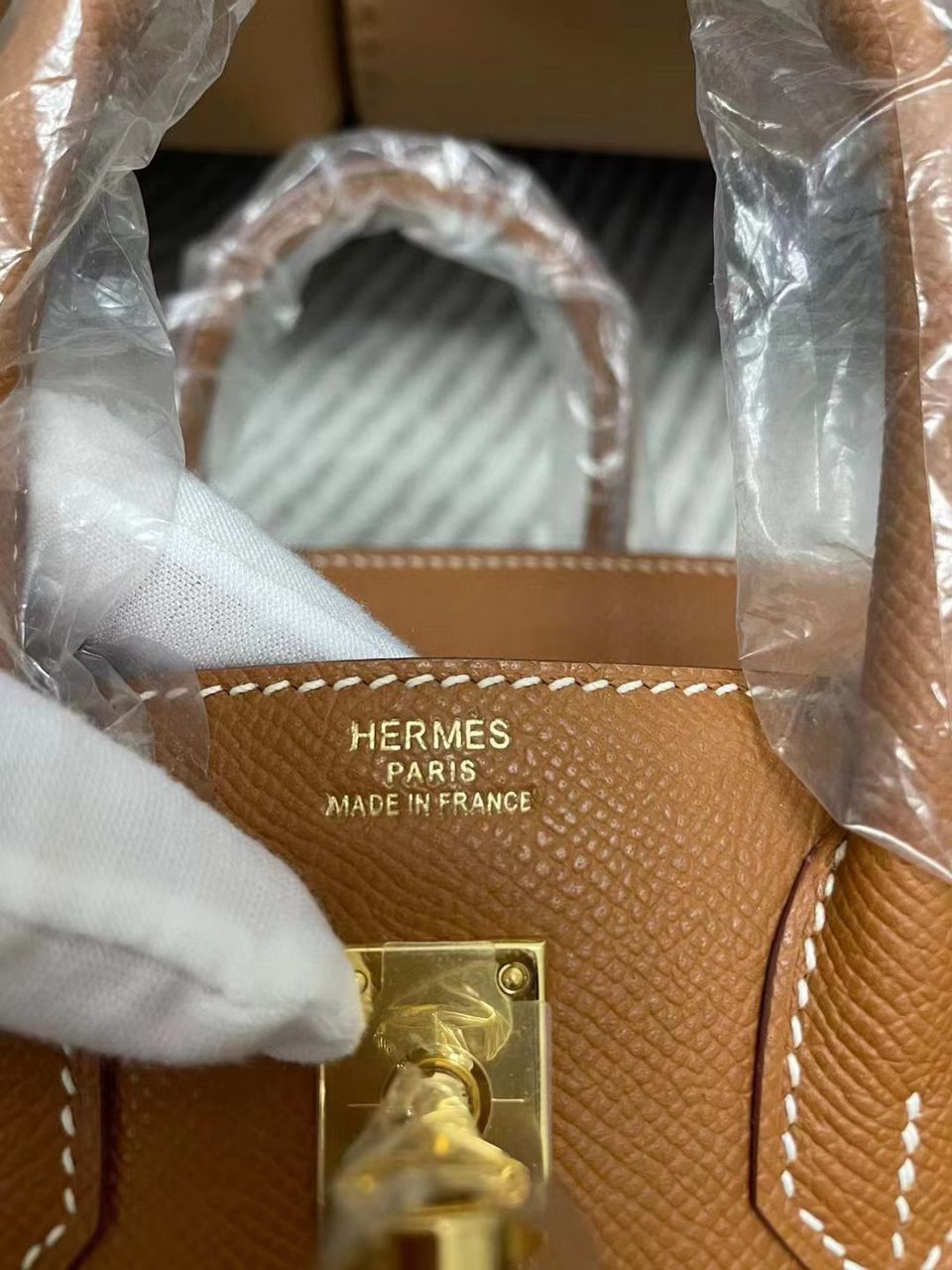 Hermes Birkin Original Epsom Leather Retourne 35CM Bag BK35 Brown Gold-Tone