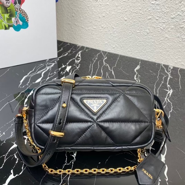 Prada Leather shoulder bag 1BH197 black