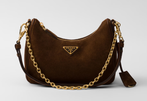 Prada Re-Edition suede mini-bag 1BC204 Cocoa Brown