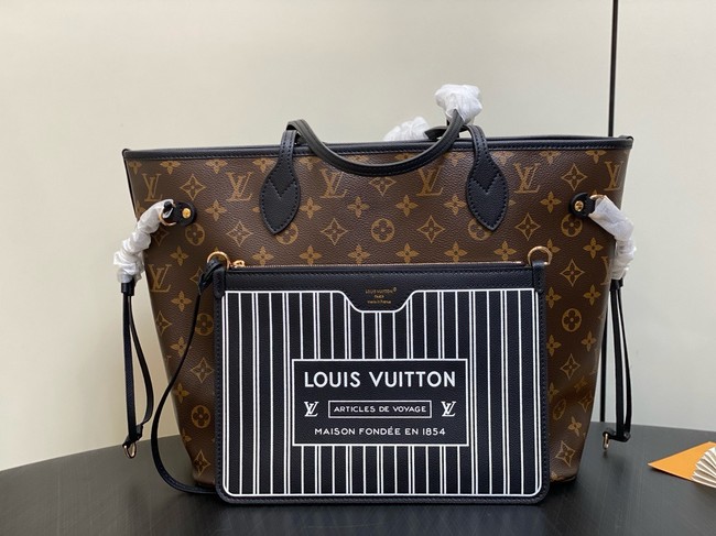 Louis Vuitton REVERSIBLE Neverfull Inside Out MM M11946 Black