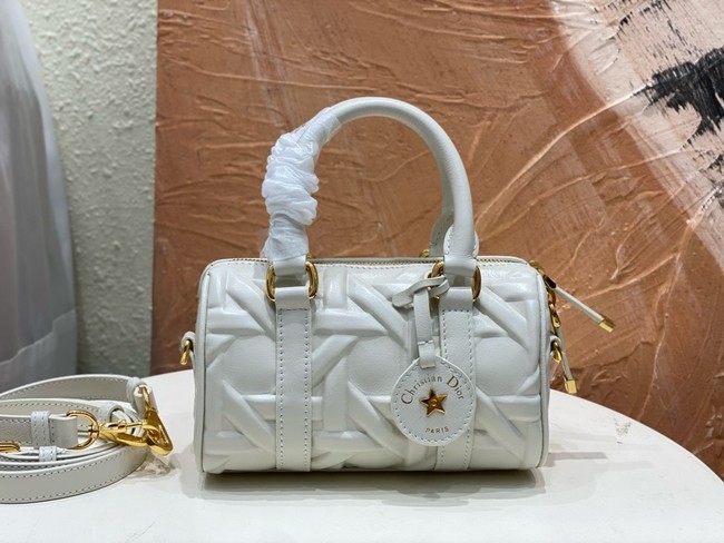 Dior Groove 16 Mini Bag Graphic Cannage Calfskin S4000UB white