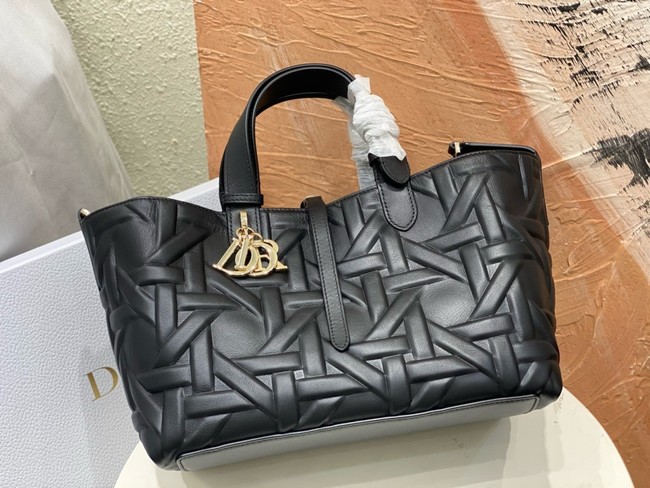 Medium Dior Toujours Bag Rope Graphic Cannage M2821OSIY black