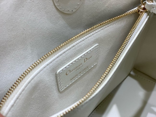 Medium Dior Toujours Bag Rope Graphic Cannage M2821OSIY white