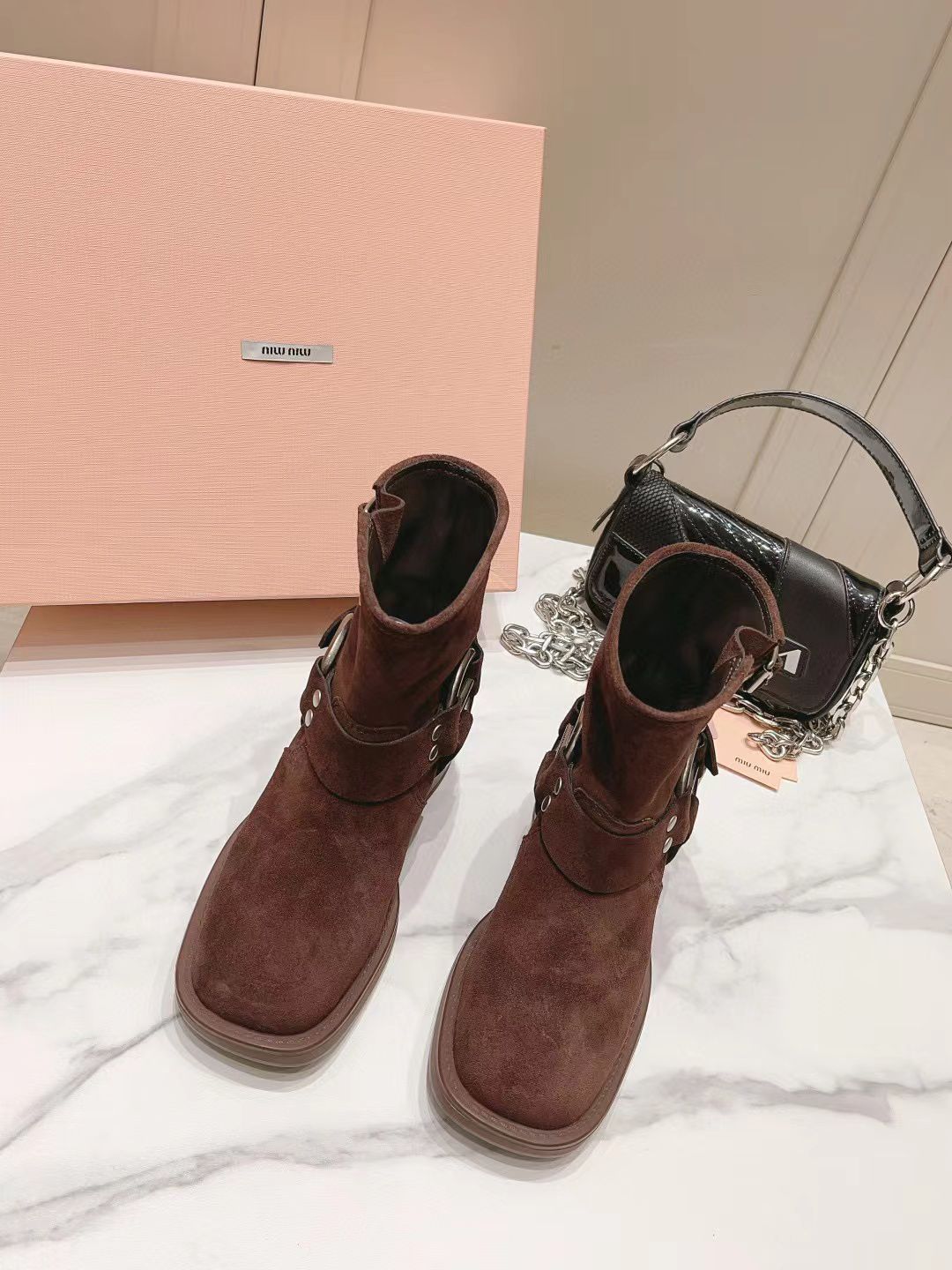 MiuMiu Boots Shoes MM30910 Brown