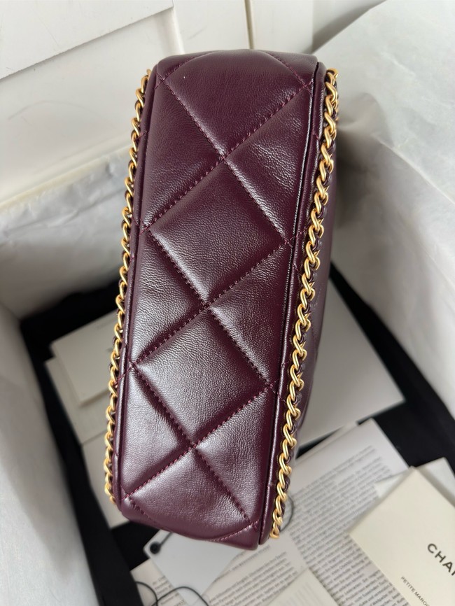 Chanel SMALL CAMERA CASE AS5086 Burgundy