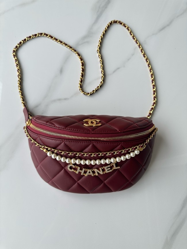 Chanel WAIST BAG AS4991 Burgundy