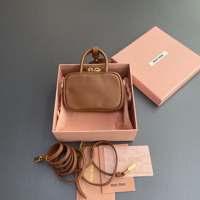 MIU MIU MINI Leather Handle Bag 5BB159 Camel