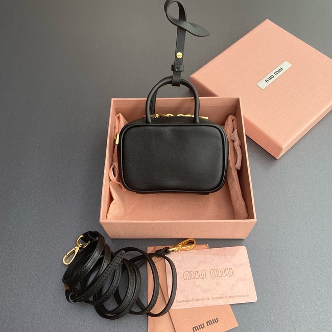 MIU MIU MINI Leather Handle Bag 5BB159 black