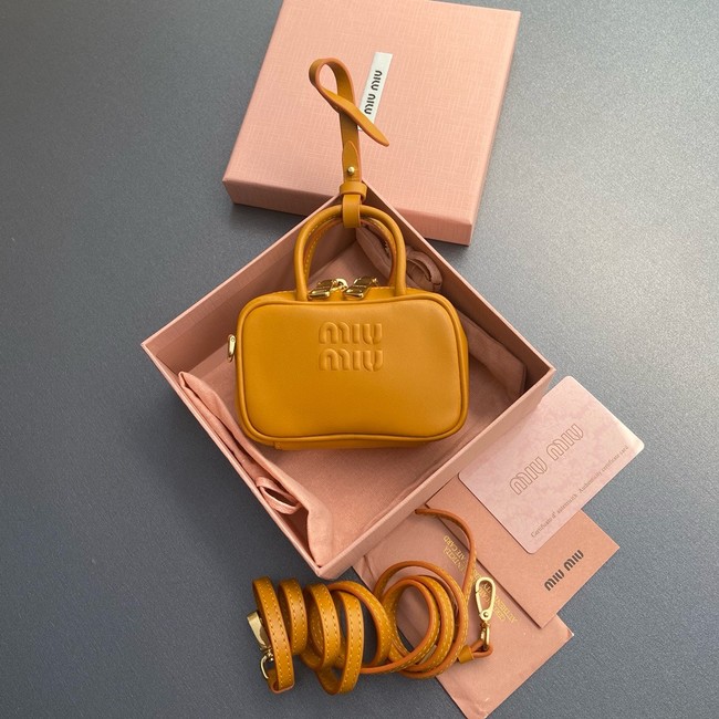 MIU MIU MINI Leather Handle Bag 5BB159 yellow