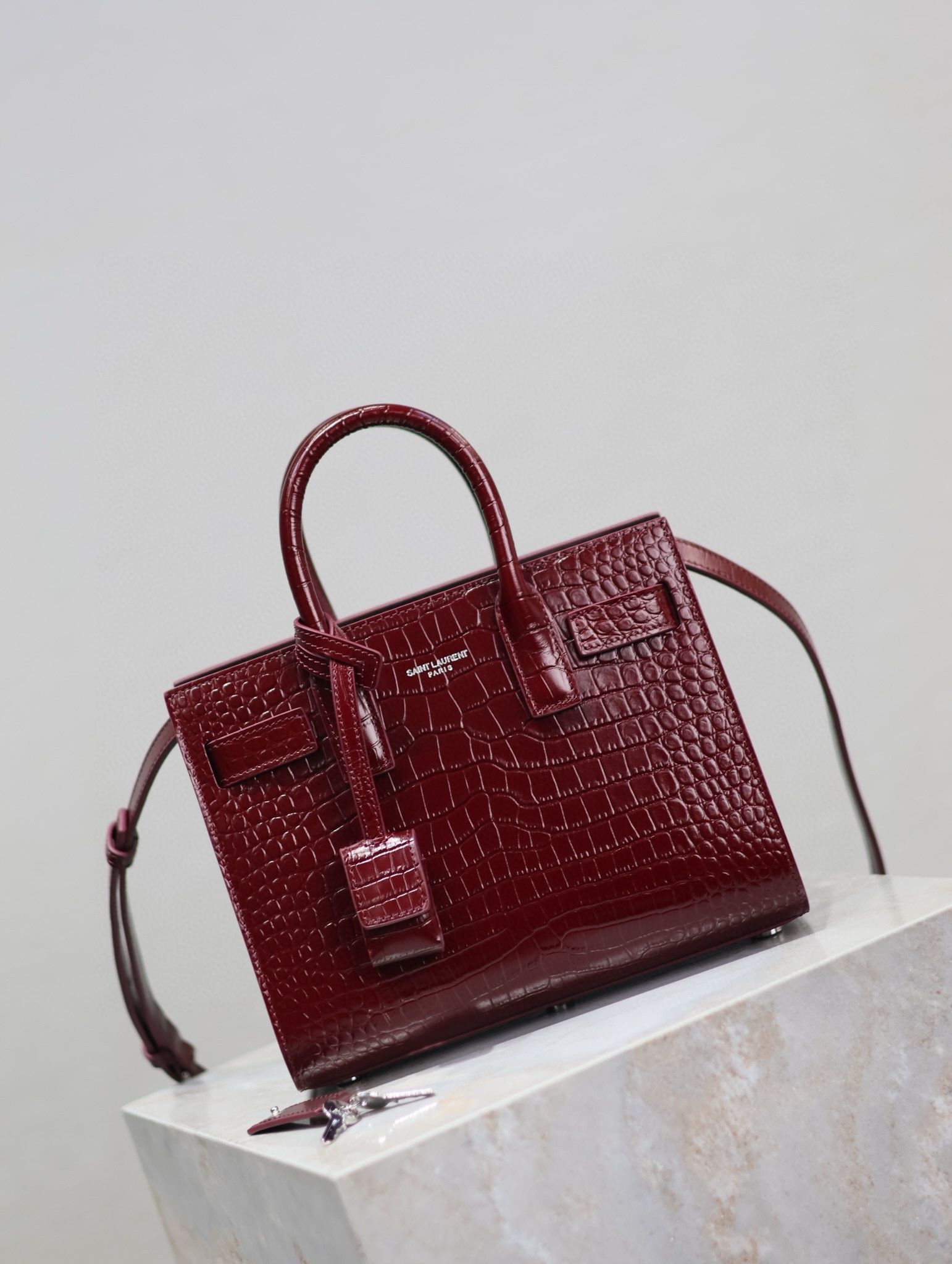 Yves Saint Laurent Classic Sac De Jour Nano Bag Y1821 Wine