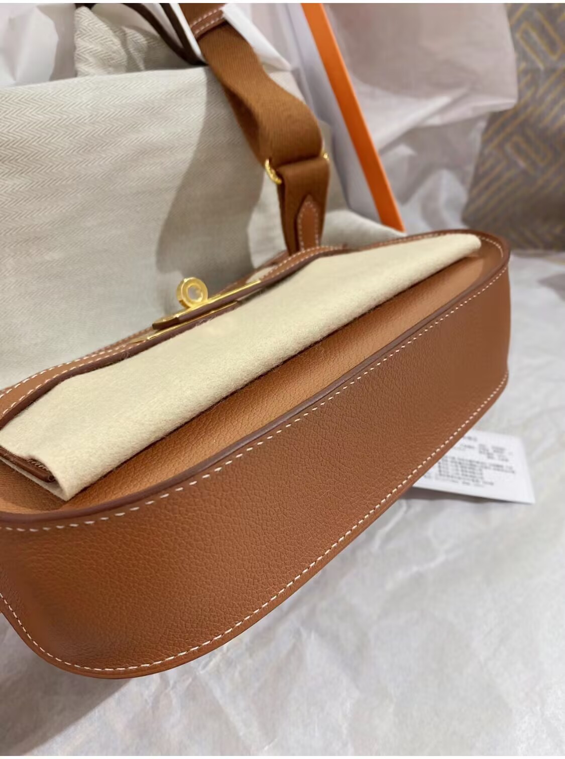 Hermes Original Leather 23CM Mini Jypsiere H0880 Brown