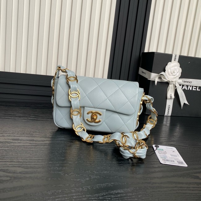 Chanel SMALL FLAP BAG AS5173 light blue