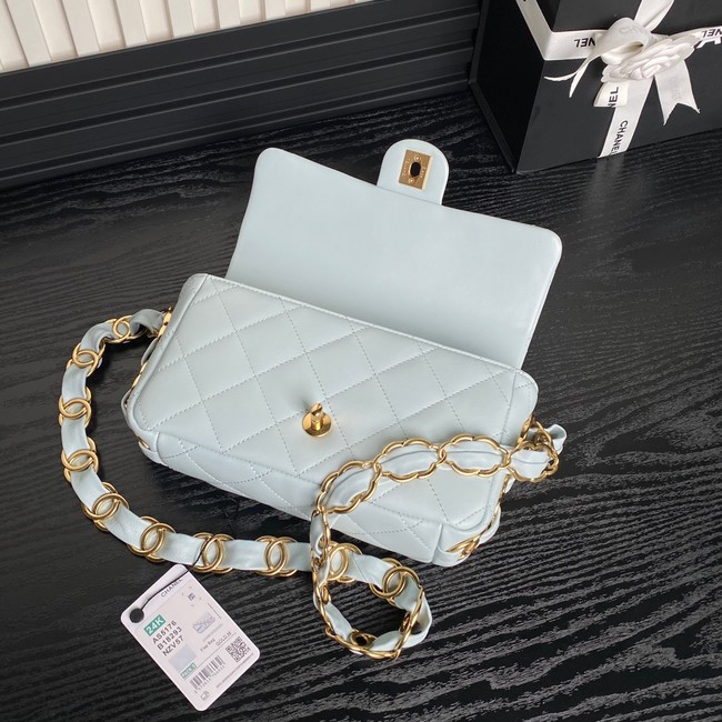 Chanel SMALL FLAP BAG AS5174 light blue