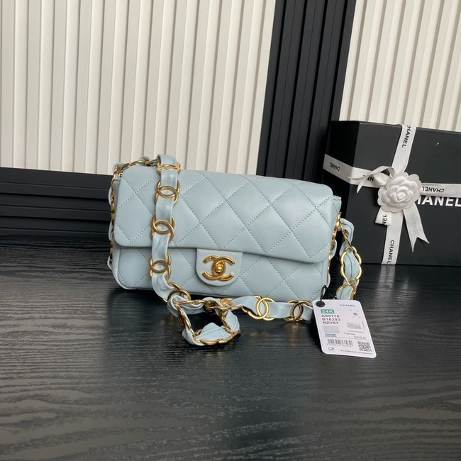 Chanel SMALL FLAP BAG AS5174 light blue