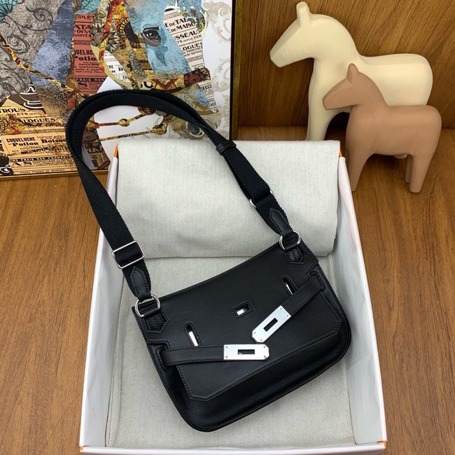 Hermes Original Leather 23CM Mini Jypsiere H0880 Black