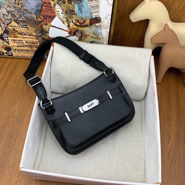 Hermes Original Leather 23CM Mini Jypsiere H0880 Black