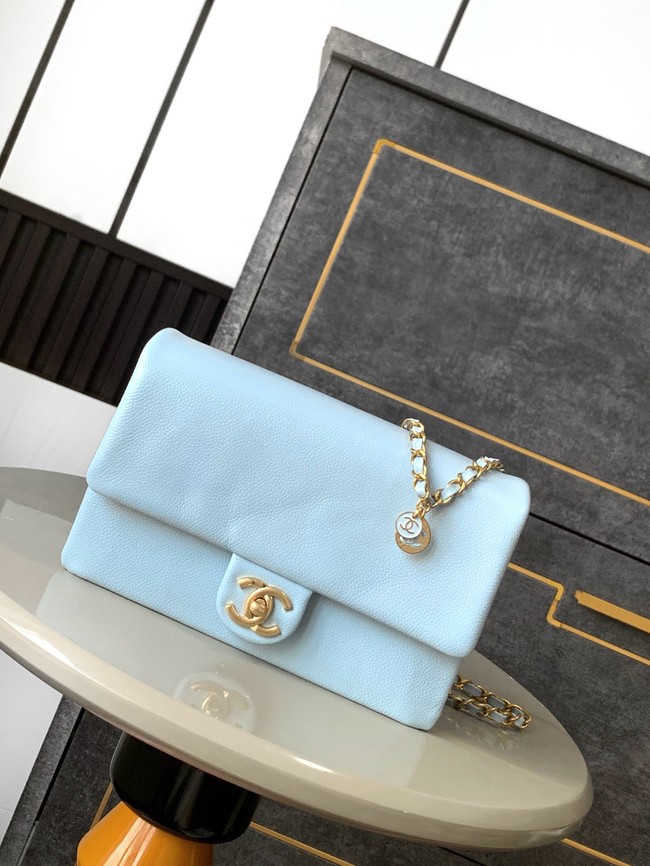 Chanel FLAP BAG AS5186 LIGHT BLUE