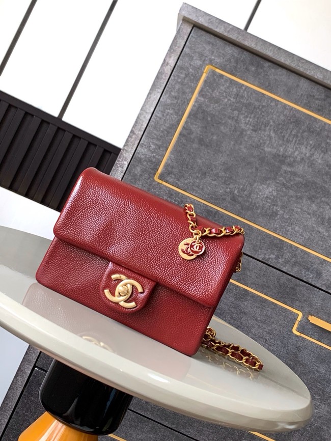 Chanel MINI FLAP BAG S5218 Burgundy