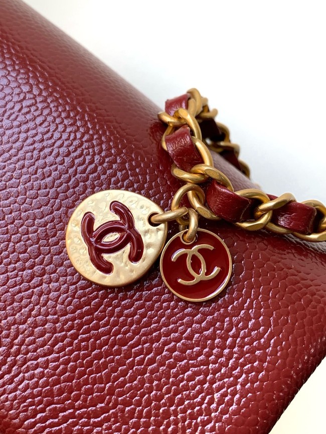 Chanel MINI FLAP BAG S5218 Burgundy