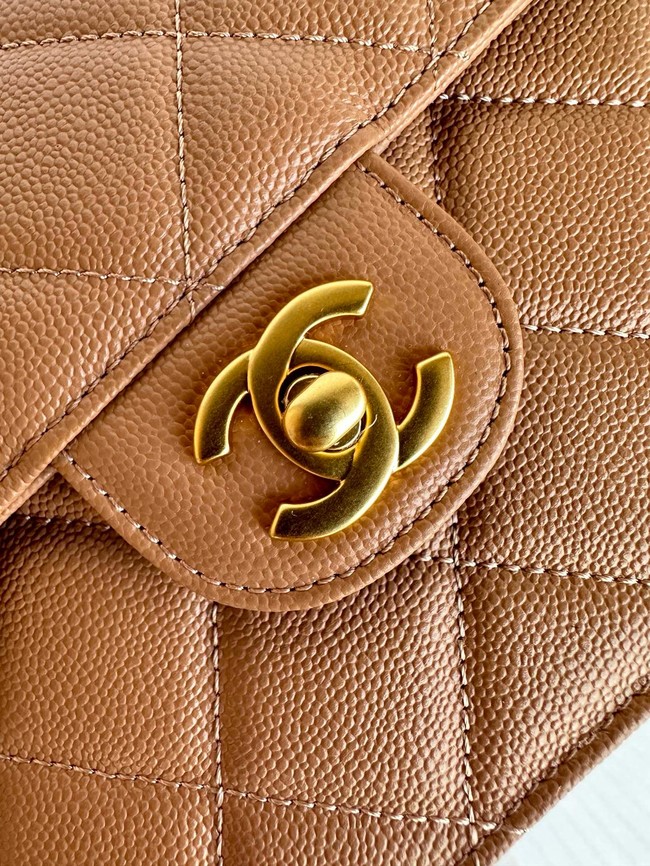 Chanel FLAP BAG WITH TOP HANDLE AS5166 Camel