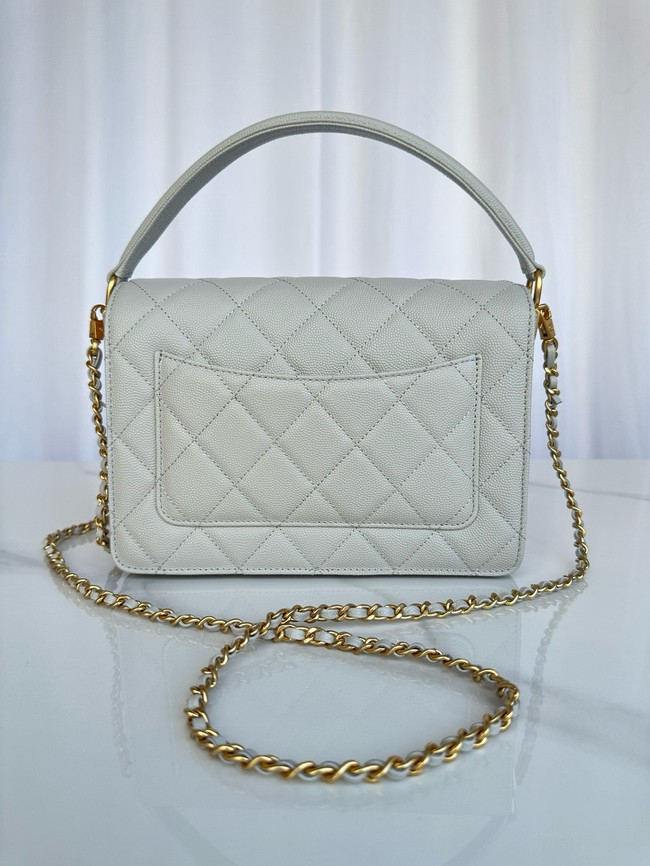 Chanel FLAP BAG WITH TOP HANDLE AS5166 gray