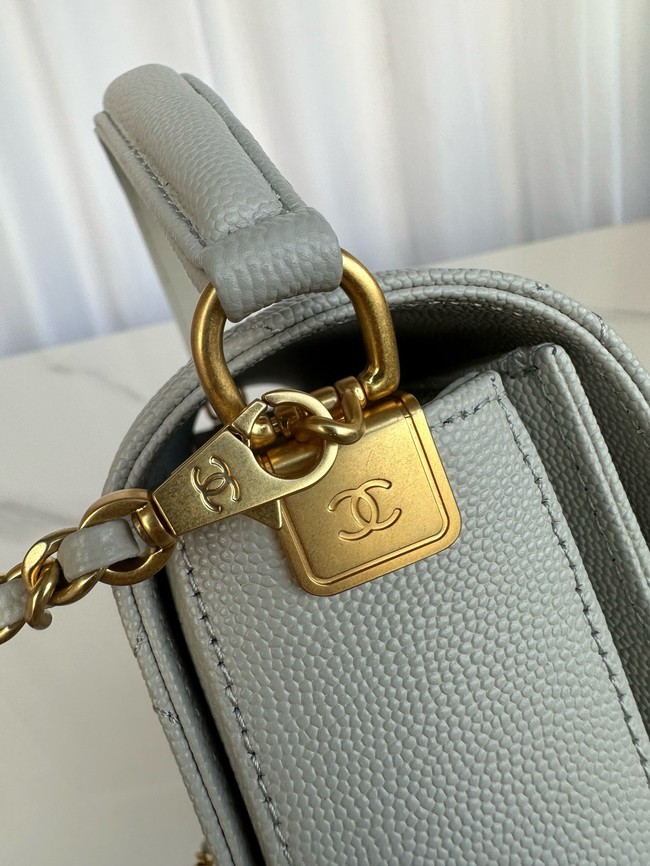 Chanel FLAP BAG WITH TOP HANDLE AS5166 gray