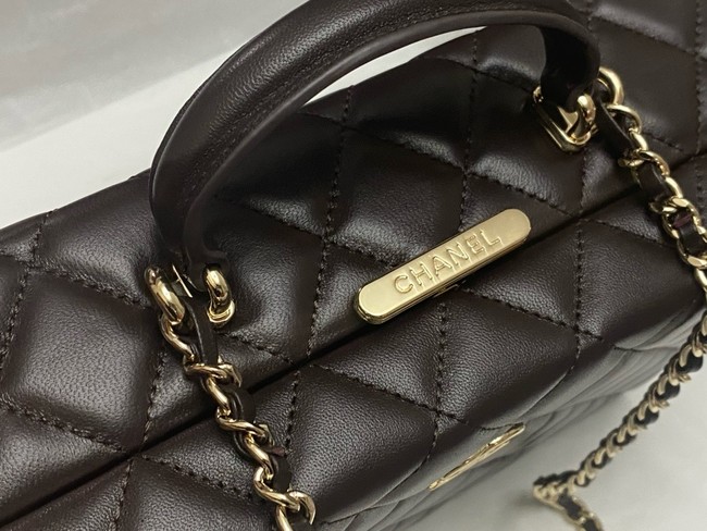 CHANEL BOX BAG AS5168 Dark Brown