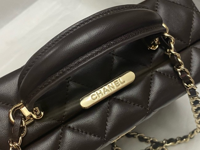 CHANEL SMALL BOX BAG AS5167 Dark Brown