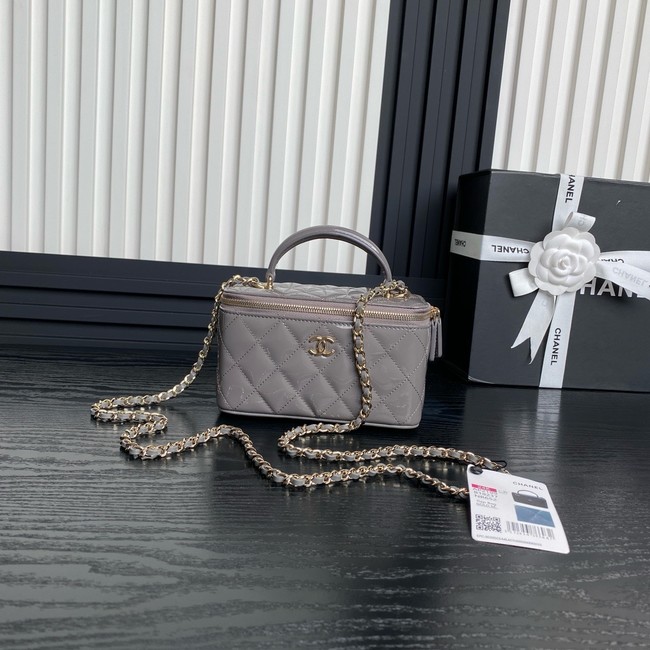 Chanel Patent CLUTCH WITH CHAIN AP2199 gray