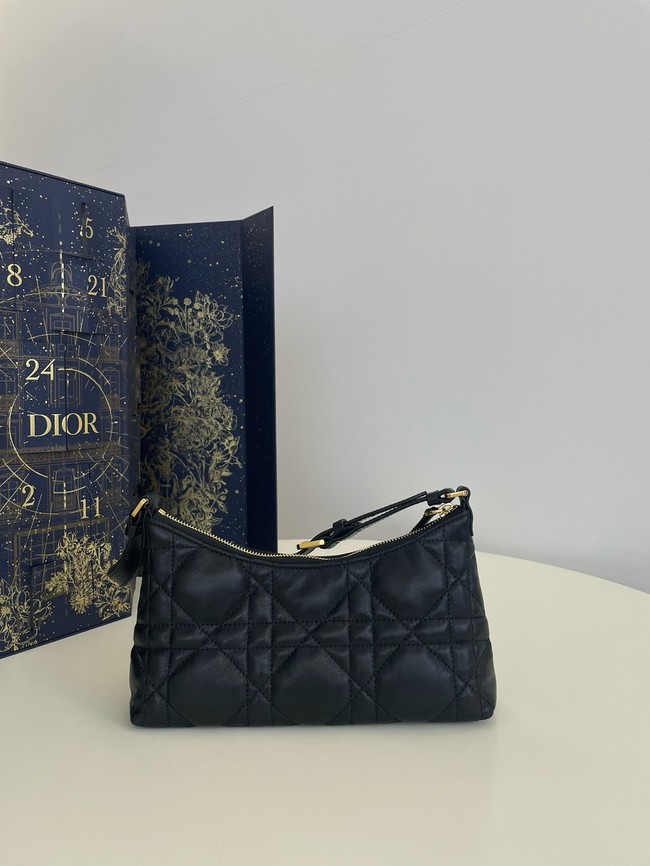 Dior Montaigne Mini Bag Macrocannage Lambskin S2381UTZQ black