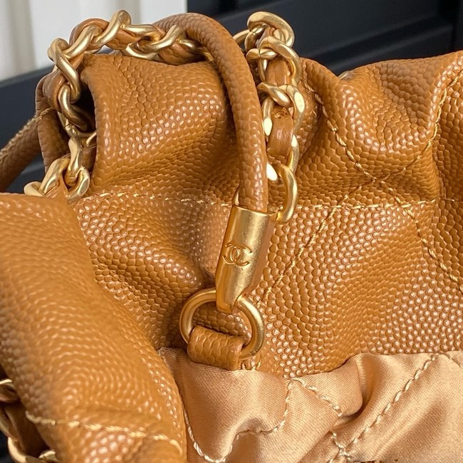 CHANEL 22 MINI HANDBAG Grained Calfskin AS3980 Camel