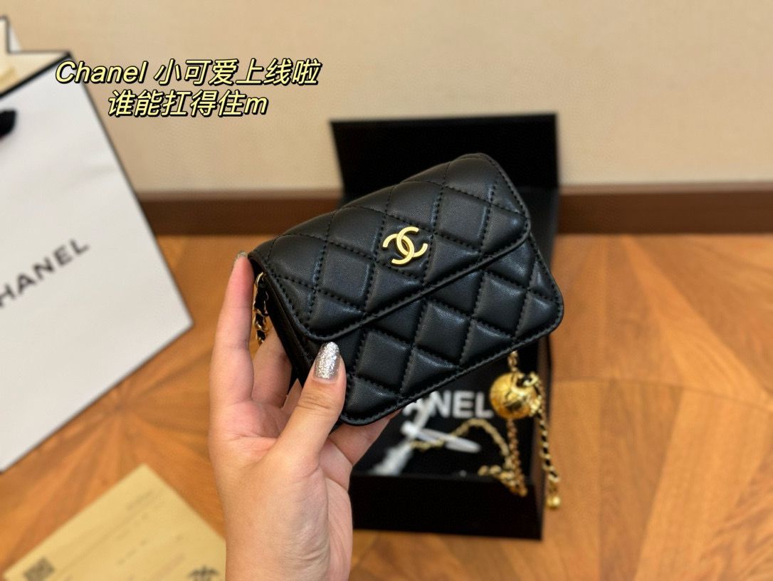 Chanel Flap Lambskin mini Shoulder Bag Ap1628 black