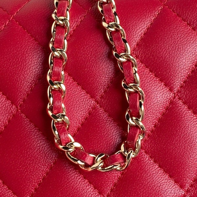 Chanel WALLET ON CHAIN AP4300 red