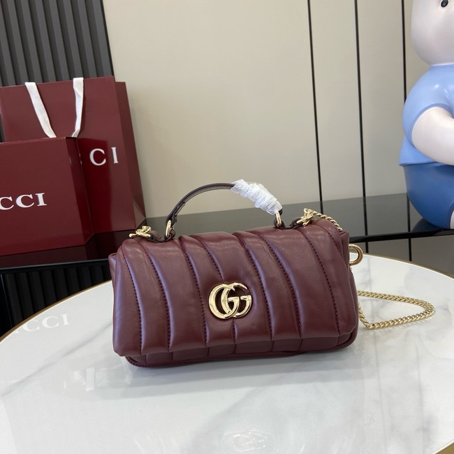 Gucci GG MILANO MINI TOP HANDLE BAG 806017-1 Rosso Ancora red