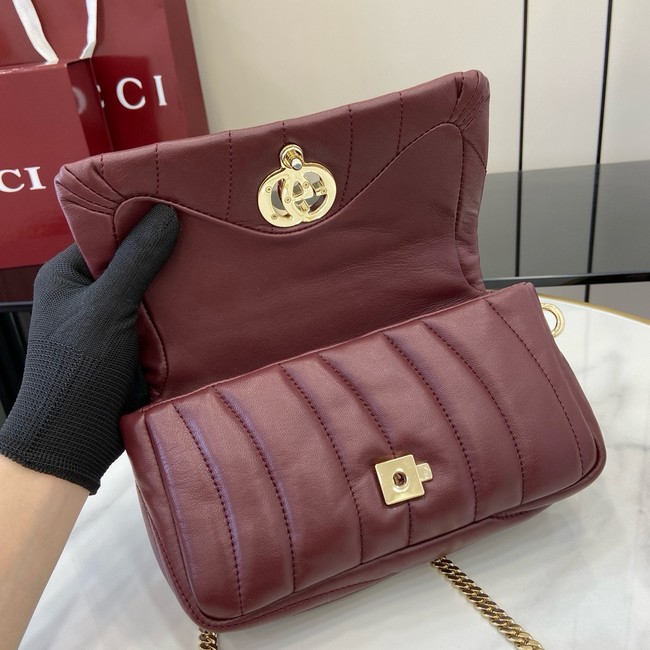 Gucci GG MILANO MINI TOP HANDLE BAG 806017-1 Rosso Ancora red 