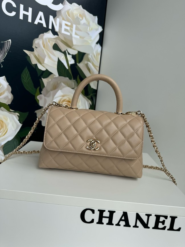 Chanel FLAP BAG WITH TOP HANDLE A92990 Beige