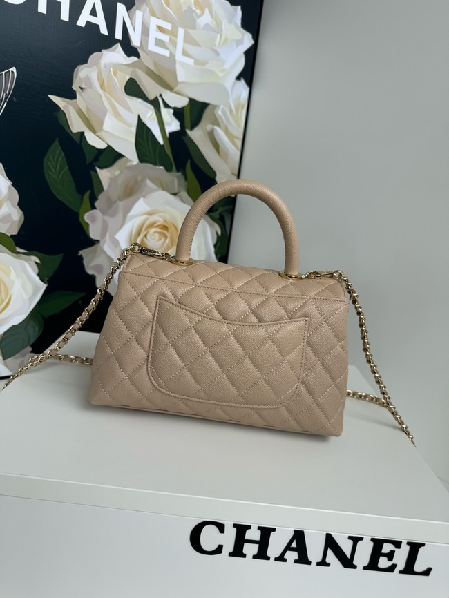 Chanel FLAP BAG WITH TOP HANDLE A92990 Beige