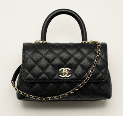 Chanel FLAP BAG WITH TOP HANDLE A92990 black