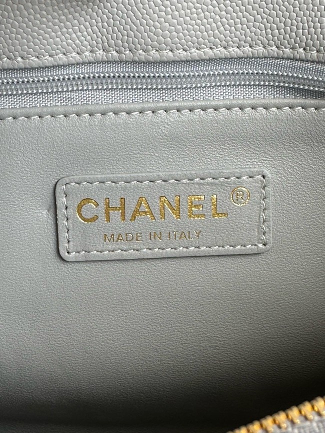 Chanel LARGE FLAP BAG WITH TOP HANDLE A92991 gray