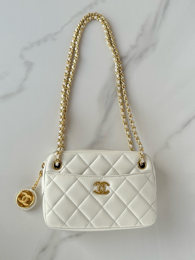 Chanel MINI CAMERA CASE AS5190 WHITE