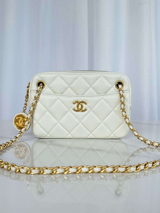 Chanel MINI CAMERA CASE AS5190 WHITE