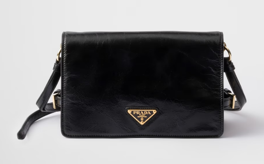 Prada Leather shoulder bag 1BD082 black