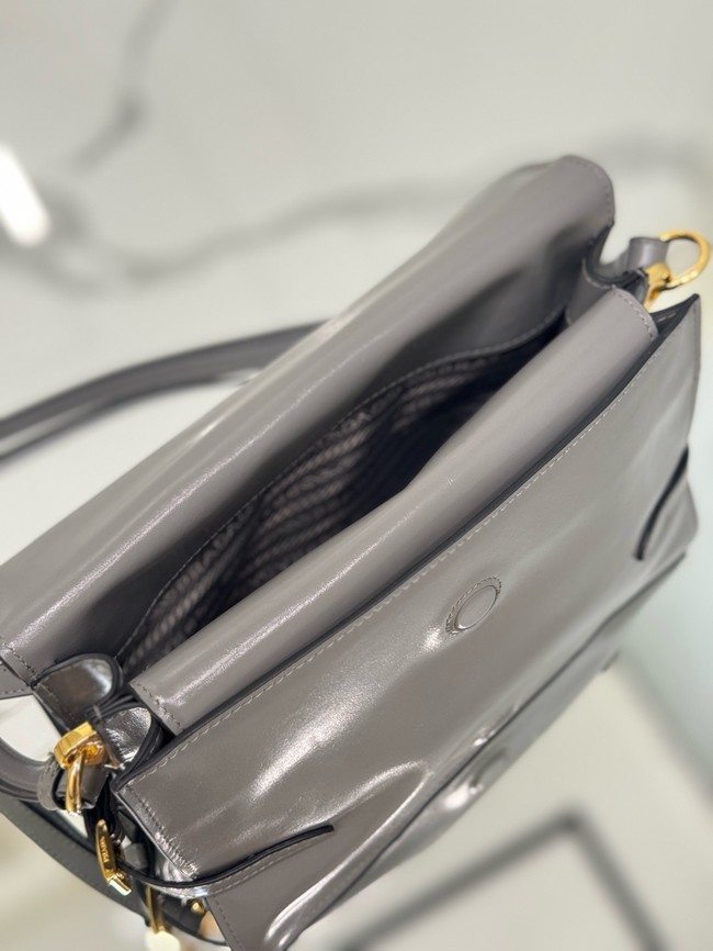 Prada Leather shoulder bag 1BD082 gray