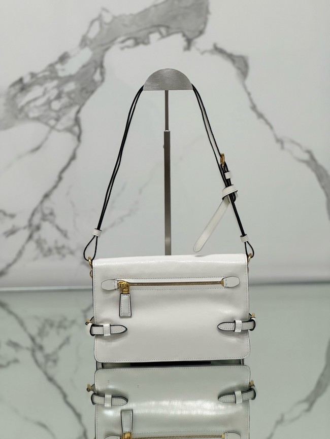 Prada Leather shoulder bag 1BD082 white